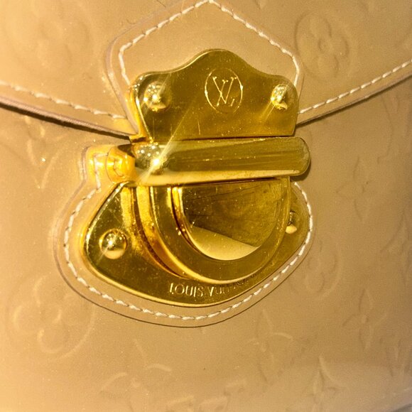 RARE LOUIS VUITTON Vernis Mirada 2Way Bag Gold - Picture 3 of 13